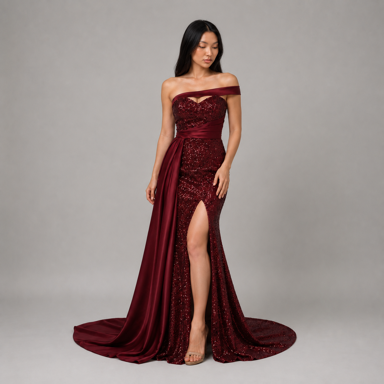 Scarlet Siren Split Gown