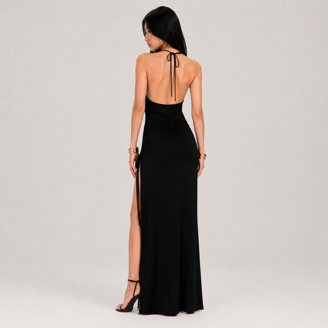 Backless Midi Bodycon Party Dress