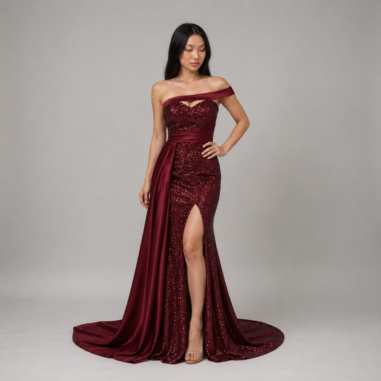 Scarlet Siren Split Gown